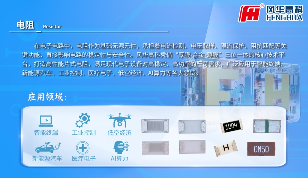 產(chǎn)品推介|風(fēng)華高科電阻器：從單項冠軍產(chǎn)品出發(fā)，全域突破高端電子應(yīng)用